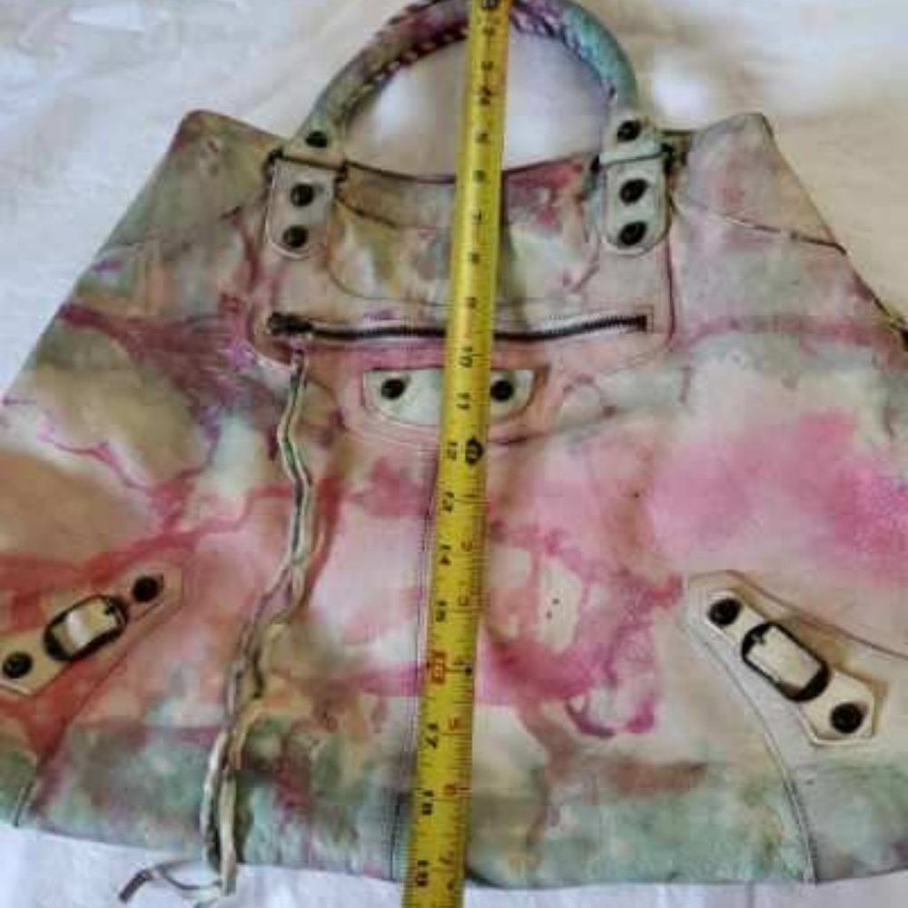 Balenciaga Graffiti Velo giant City bag pink blue red green neo classic work dye - Picture 13 of 14